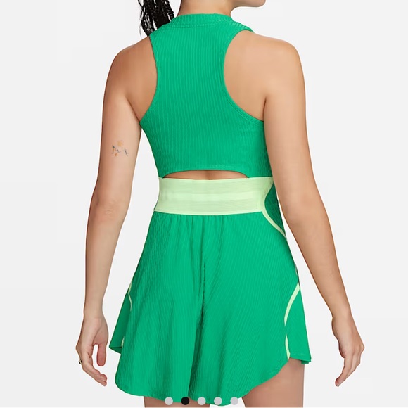 ✨BNWT🎾 Nike court slam Vibrant Green tennis pickleball Sports Dress size M - Picture 2 of 11